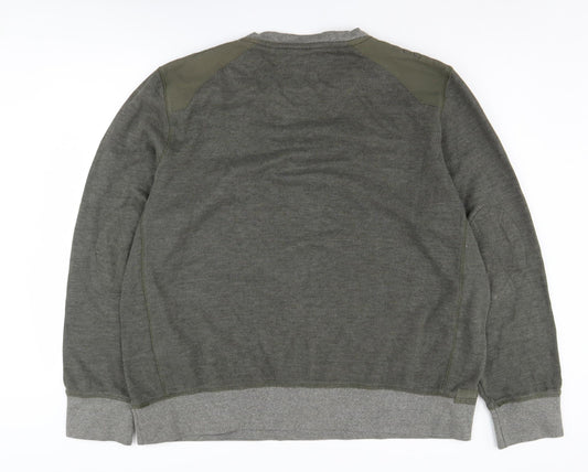 Next Men's Green 2XL Henley Jumper, V-Neck, Casual Wear
