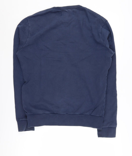 French Connection Men's Blue Graphic Sweatshirt S Regular Fit