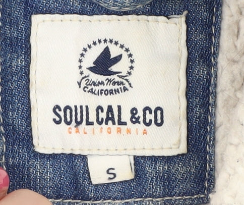 SoulCal & Co Women's Blue Denim Jacket, Size S, Casual Style