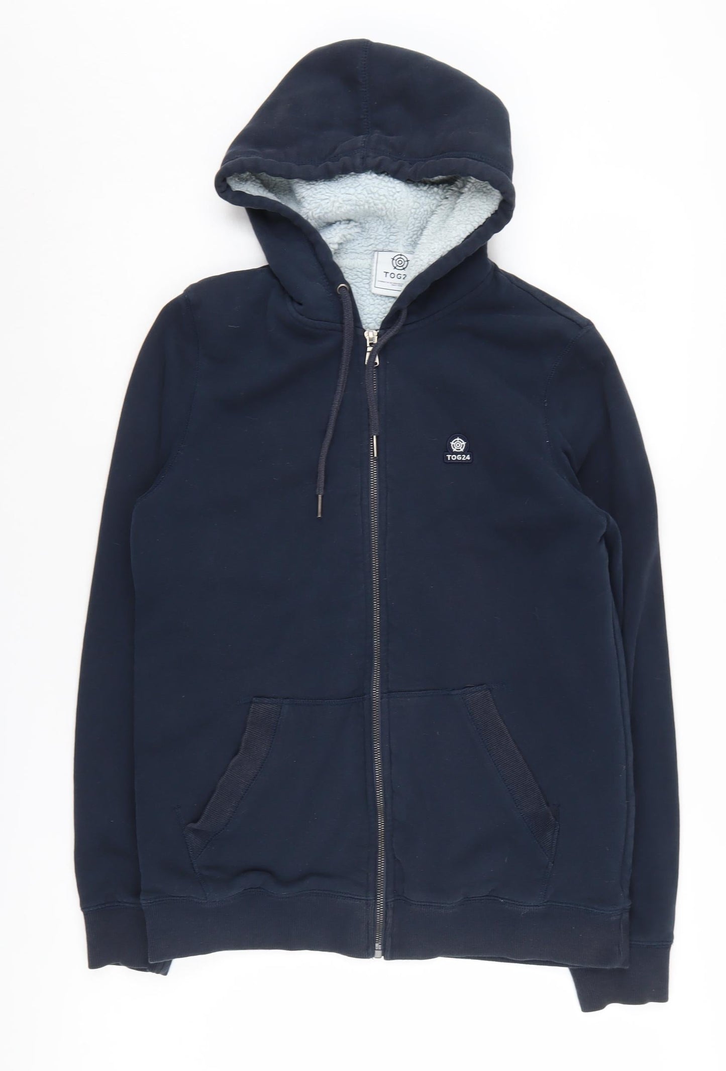 TOG24 Unisex Black Full Zip Hoodie, Size S