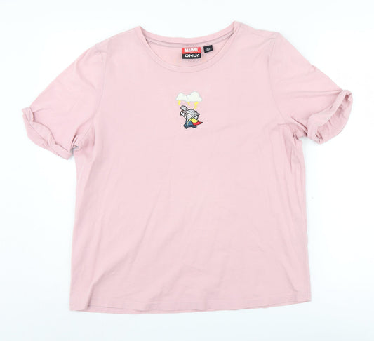 Marvel Women's Pink XL T-Shirt with Embroidery