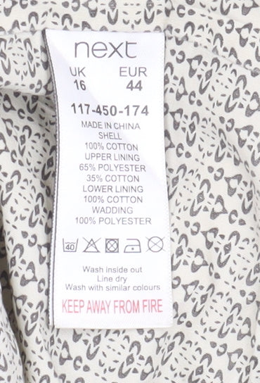 Next Women's Green Military Jacket - Size 16