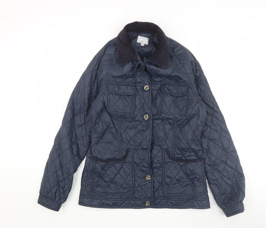 Musto Women's Blue Quilted Jacket Size 10