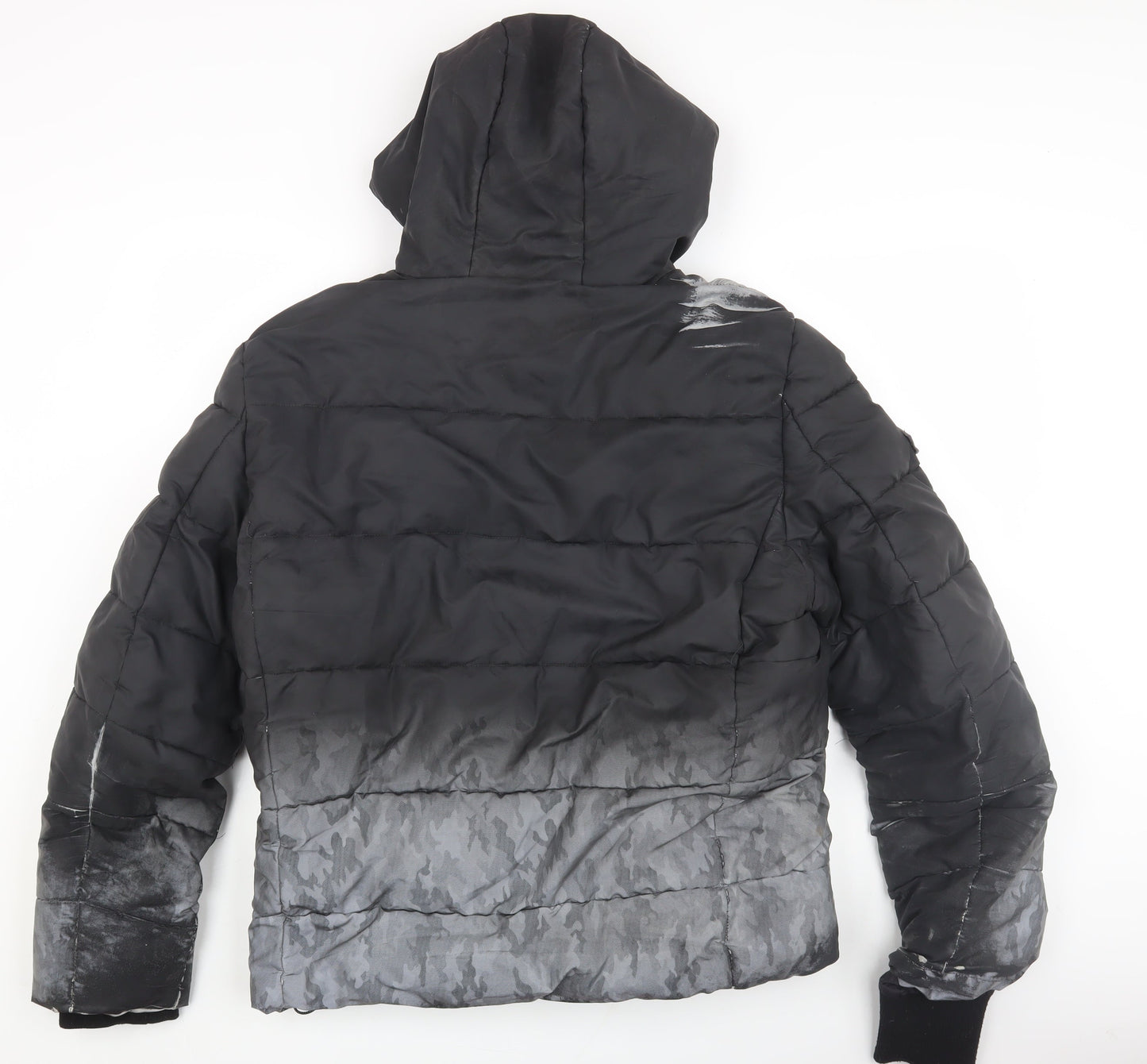 Superdry Men's Black XL Puffer Jacket With Hood