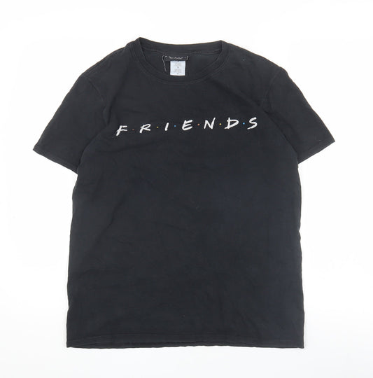 FRIENDS Men’s Black T-Shirt S Short Sleeve TV Show