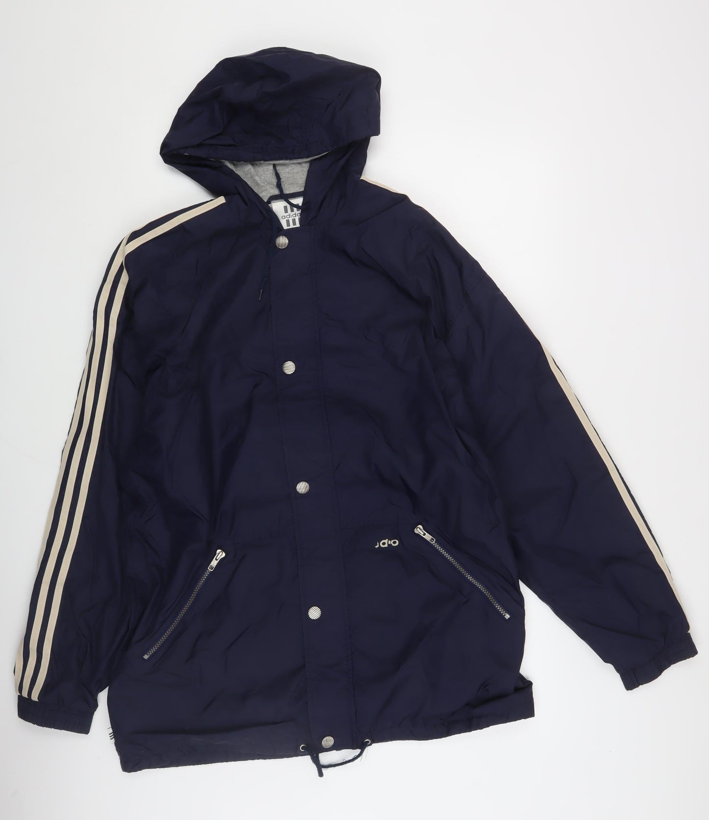 adidas Men's Blue Windbreaker Jacket M, Hooded, Casual