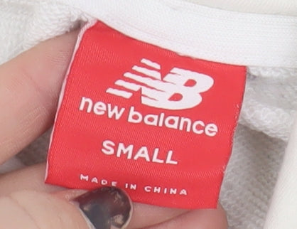 New Balance Men's White S Pullover Hoodie