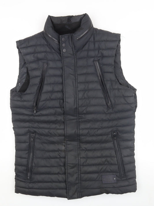 Superdry Men's Black Puffer Waistcoat M
