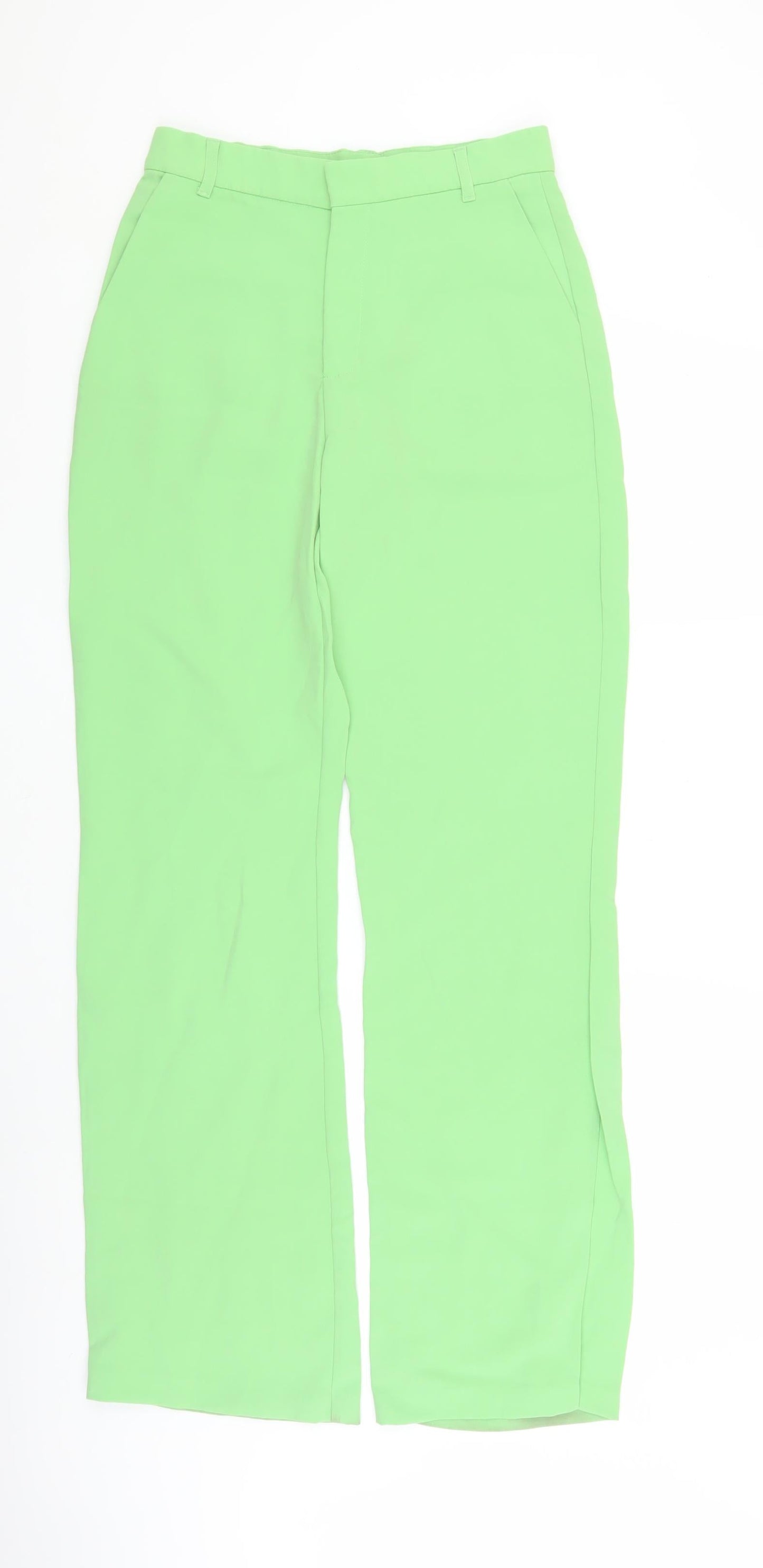 Zara Women's Green Dress Pants Size 6 Straight Leg
