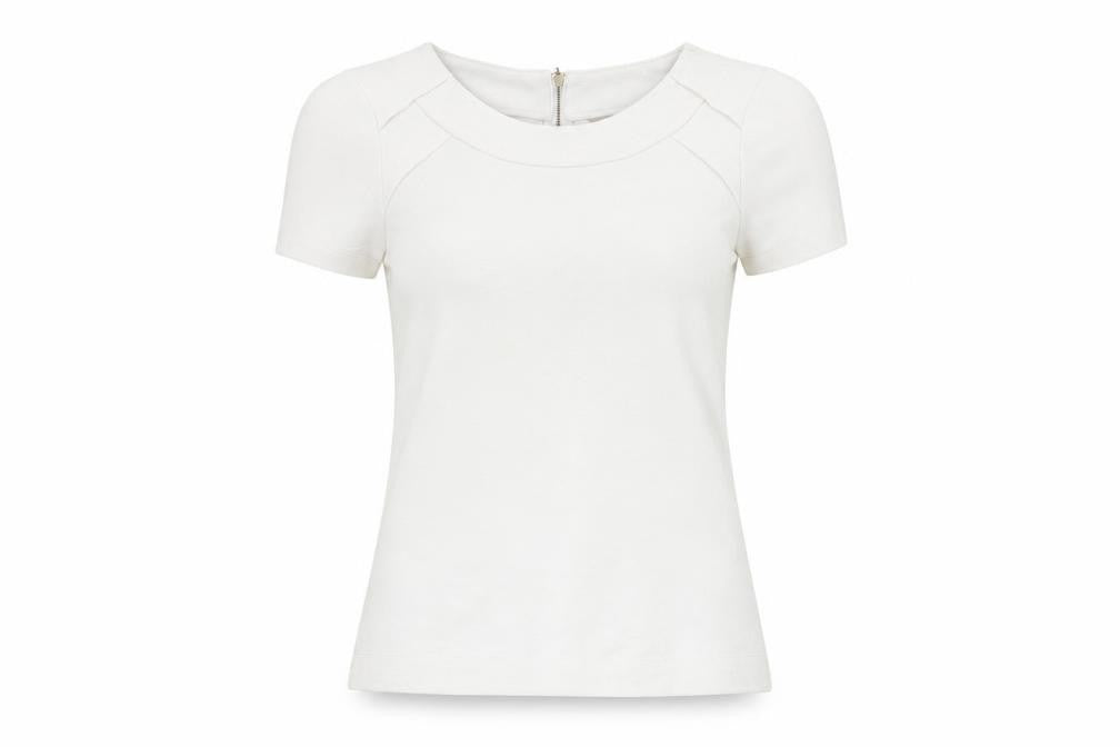 Womens UK Size XS Banana Republic White Polyester Blend T-Shirt