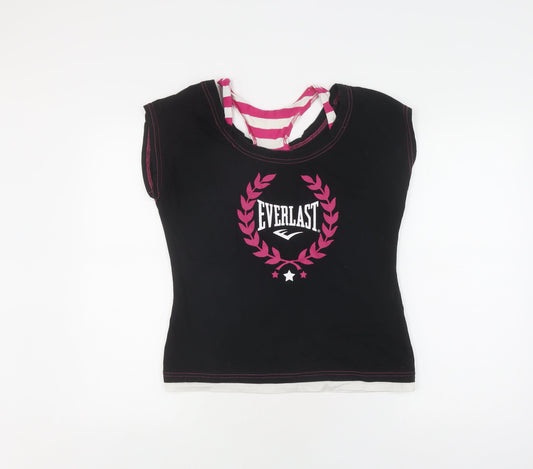 Everlast Women's Black Cap Sleeve T-Shirt