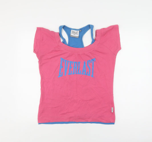 Everlast Women's Pink T-Shirt Scoop Neck Size 14