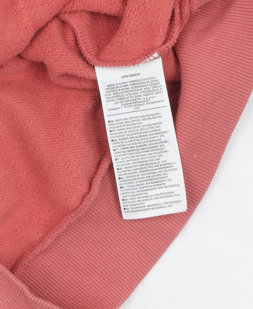 Converse Unisex Pink Pullover Hoodie S