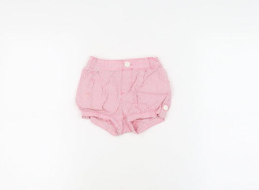 Gap Unisex Baby Pink Striped Shorts 6-12 Months