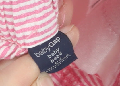 Gap Unisex Baby Pink Striped Shorts 6-12 Months