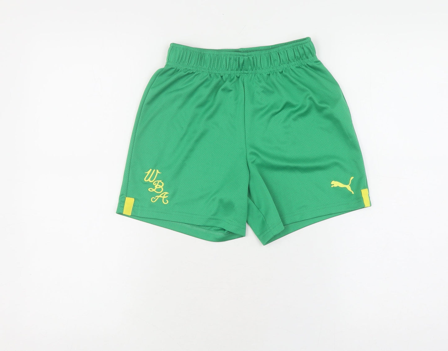 Puma Boys Green Athletic Shorts 11-12 Years Football Style