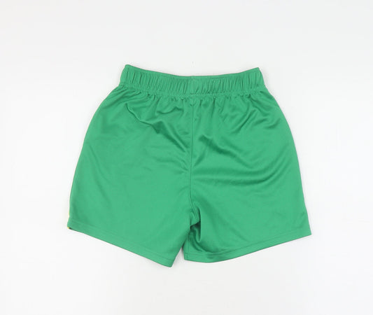 Puma Boys Green Athletic Shorts 11-12 Years Football Style