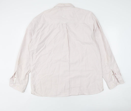 Fat Face Men's Beige Striped Long Sleeve Shirt XL