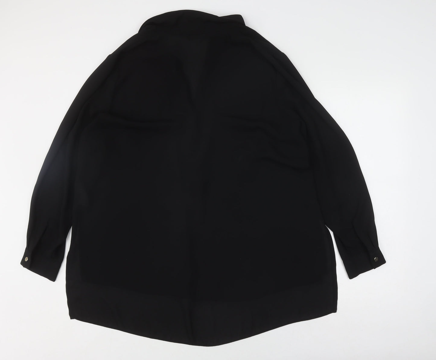 V by Very Women's Black Button-Up Shirt, Size 20