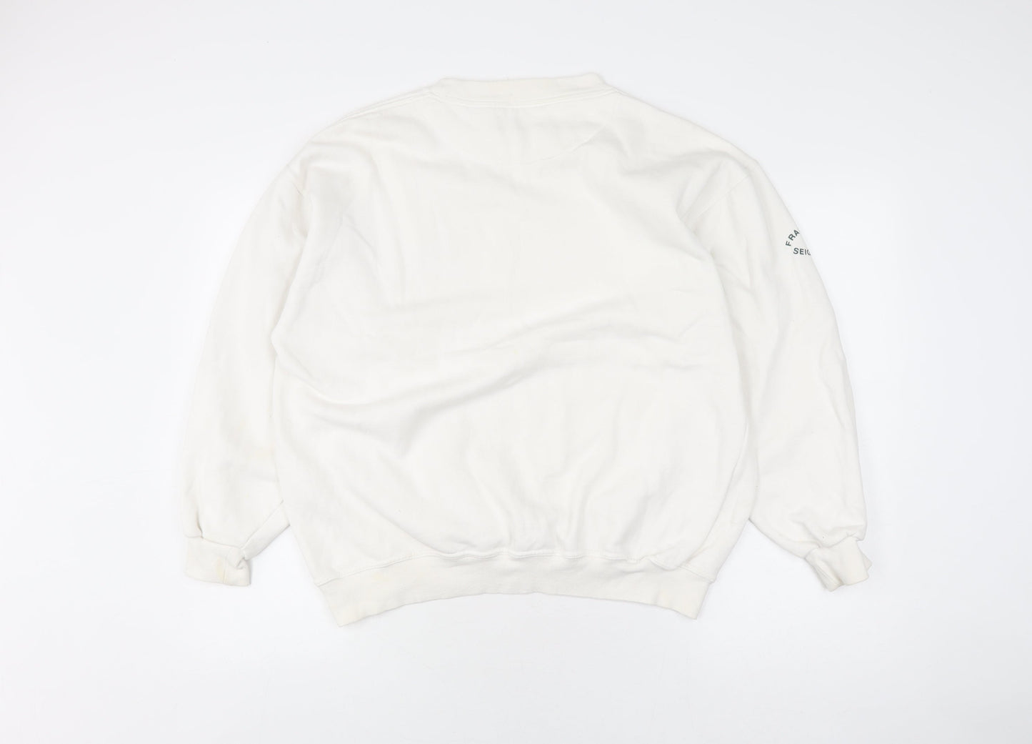 Super Flag Unisex White Pullover Sweatshirt XL