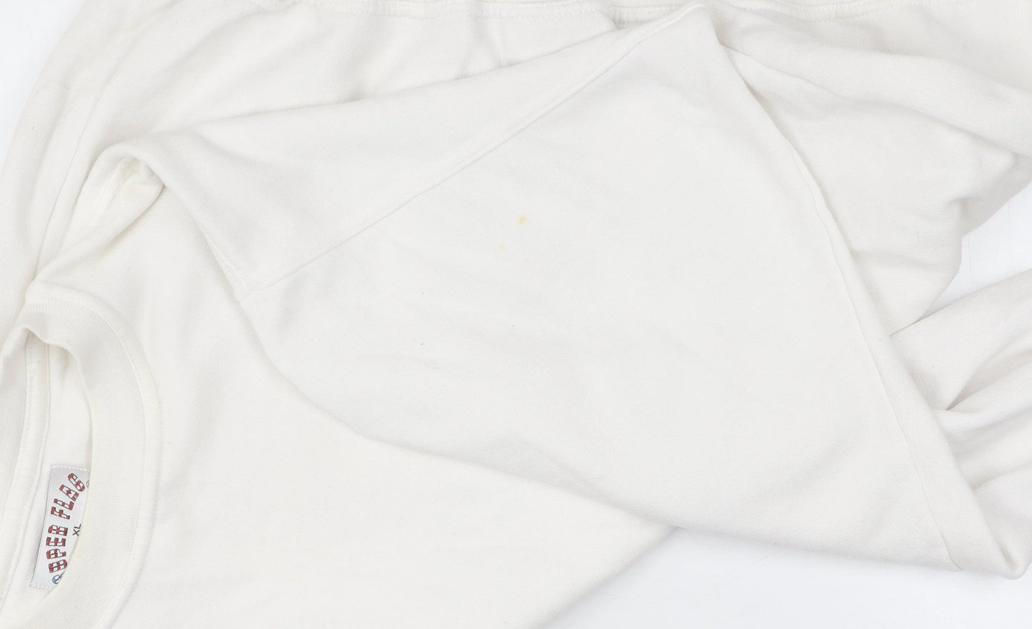 Super Flag Unisex White Pullover Sweatshirt XL