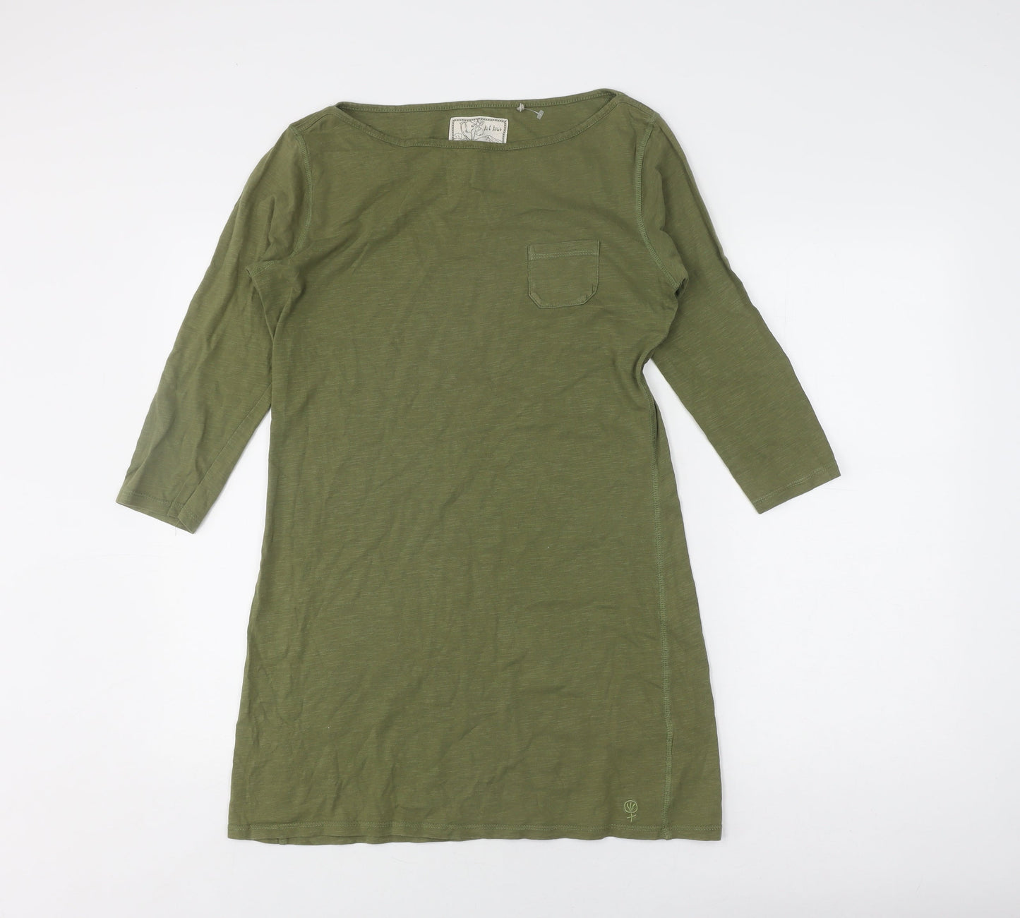 Fat Face Women's Green 3/4 Sleeve T-Shirt
