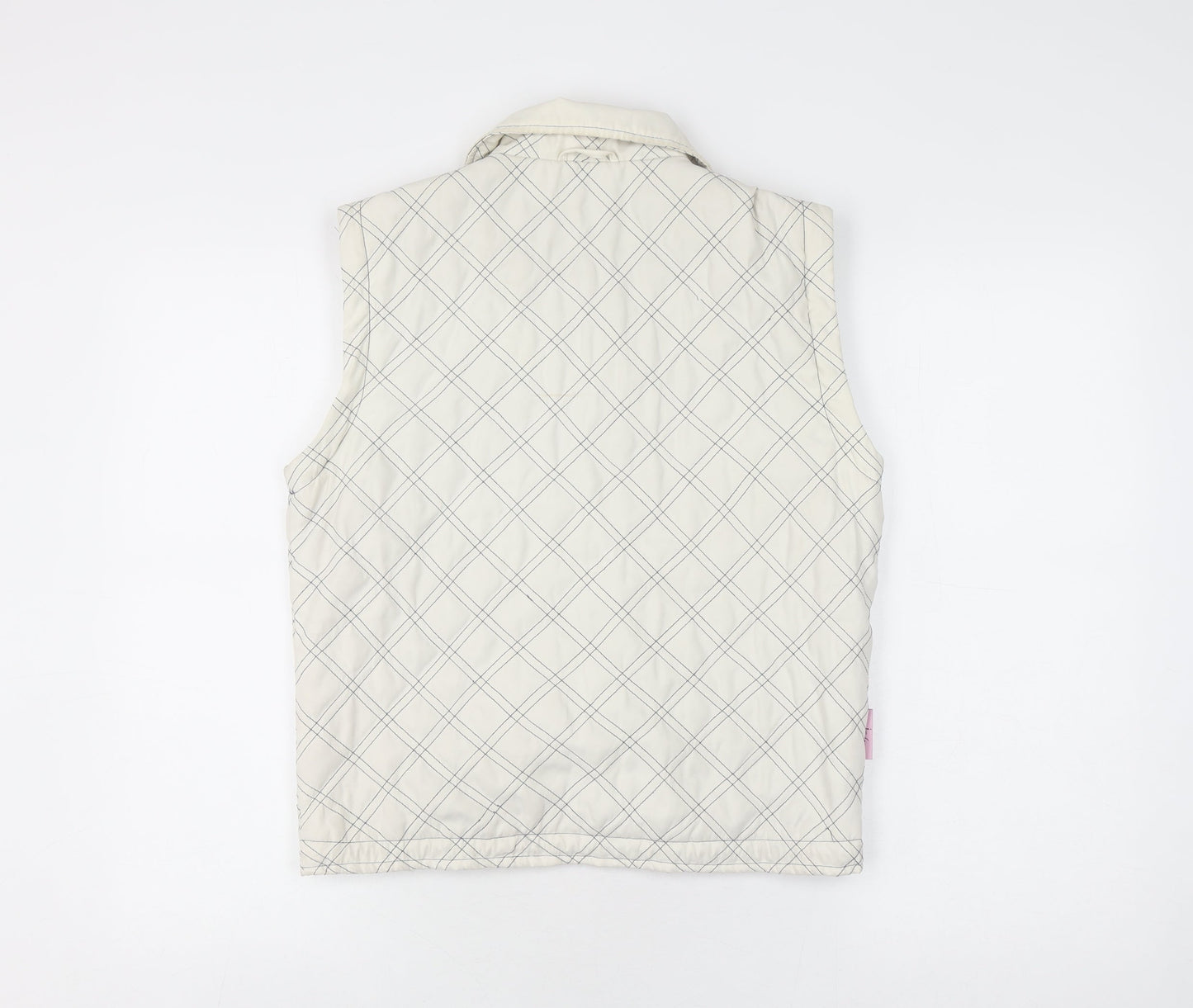Joules Women's Ivory XS Waistcoat, Casual, Zip, Autumn/Spring