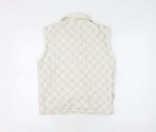 Joules Women's Ivory XS Waistcoat, Casual, Zip, Autumn/Spring