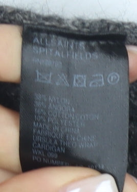 AllSaints Women's Grey Cardigan, Size 12, Regular Fit