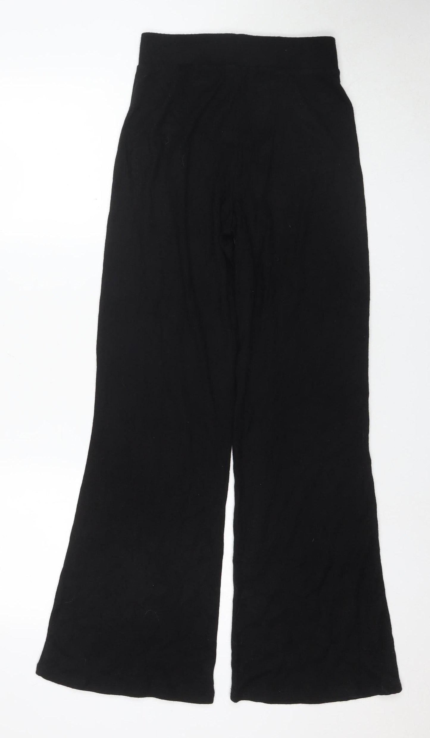 Zara Black Women's Trousers - Size S, Viscose Blend