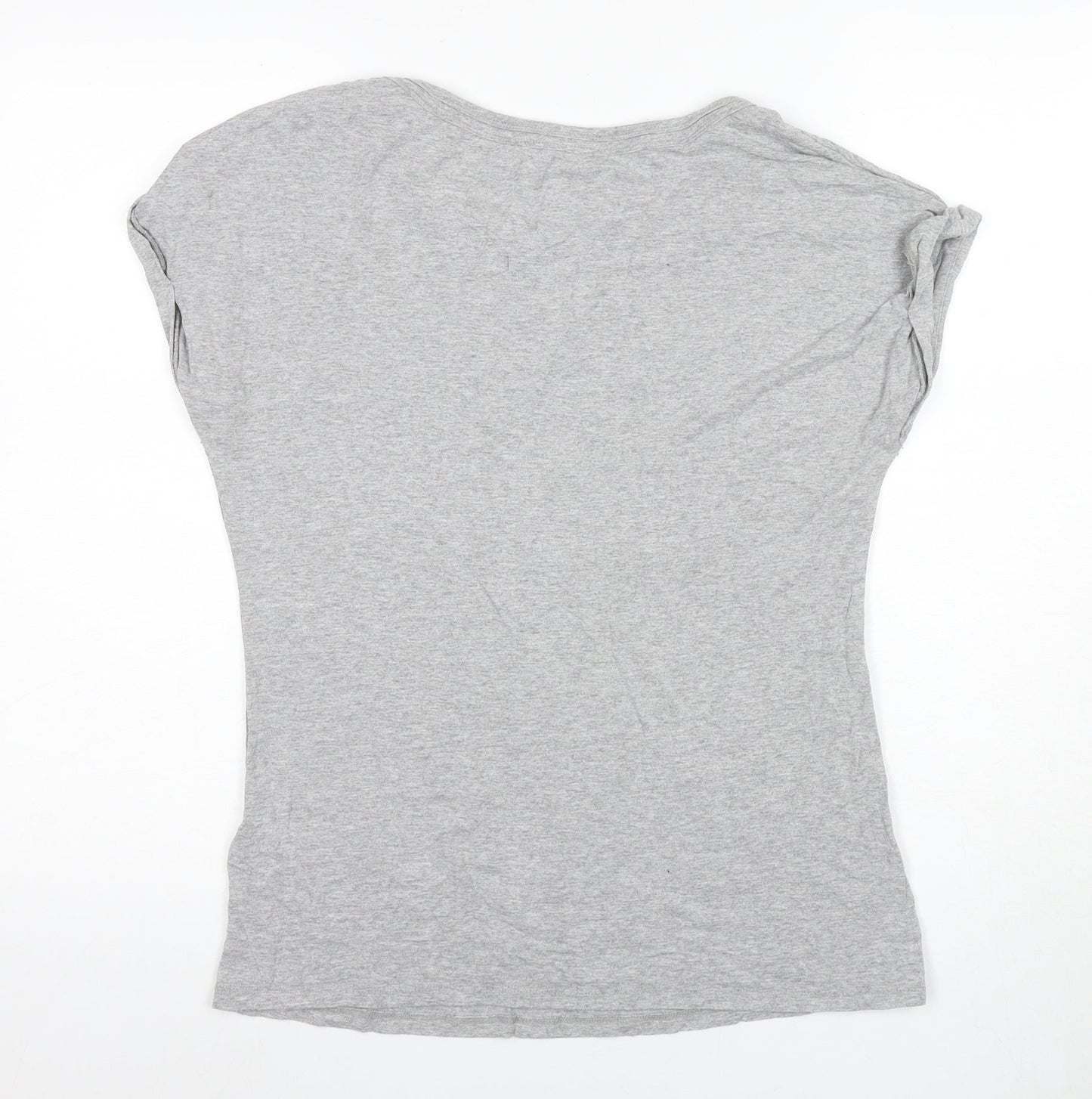 Debenhams Women's Grey Studded T-Shirt, Size 12