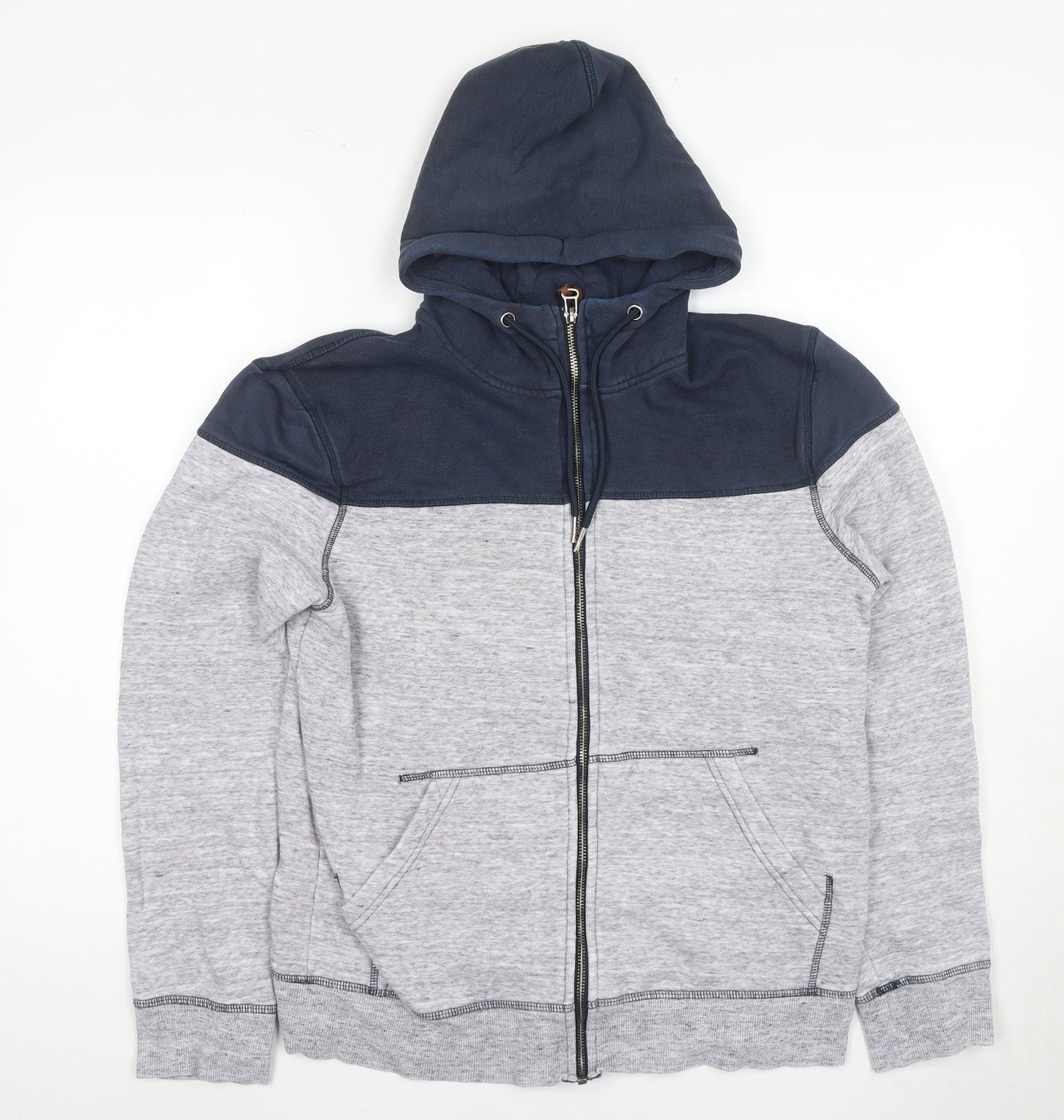 Jack & Jones Men's Blue Grey Full Zip Hoodie M