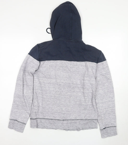 Jack & Jones Men's Blue Grey Full Zip Hoodie M