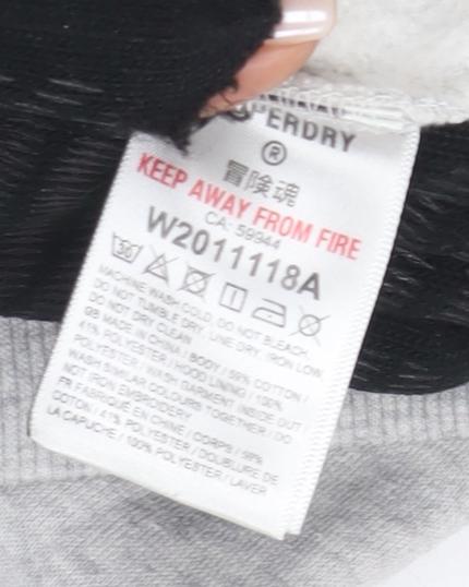 Superdry Women's Grey Full Zip Hoodie Size 8