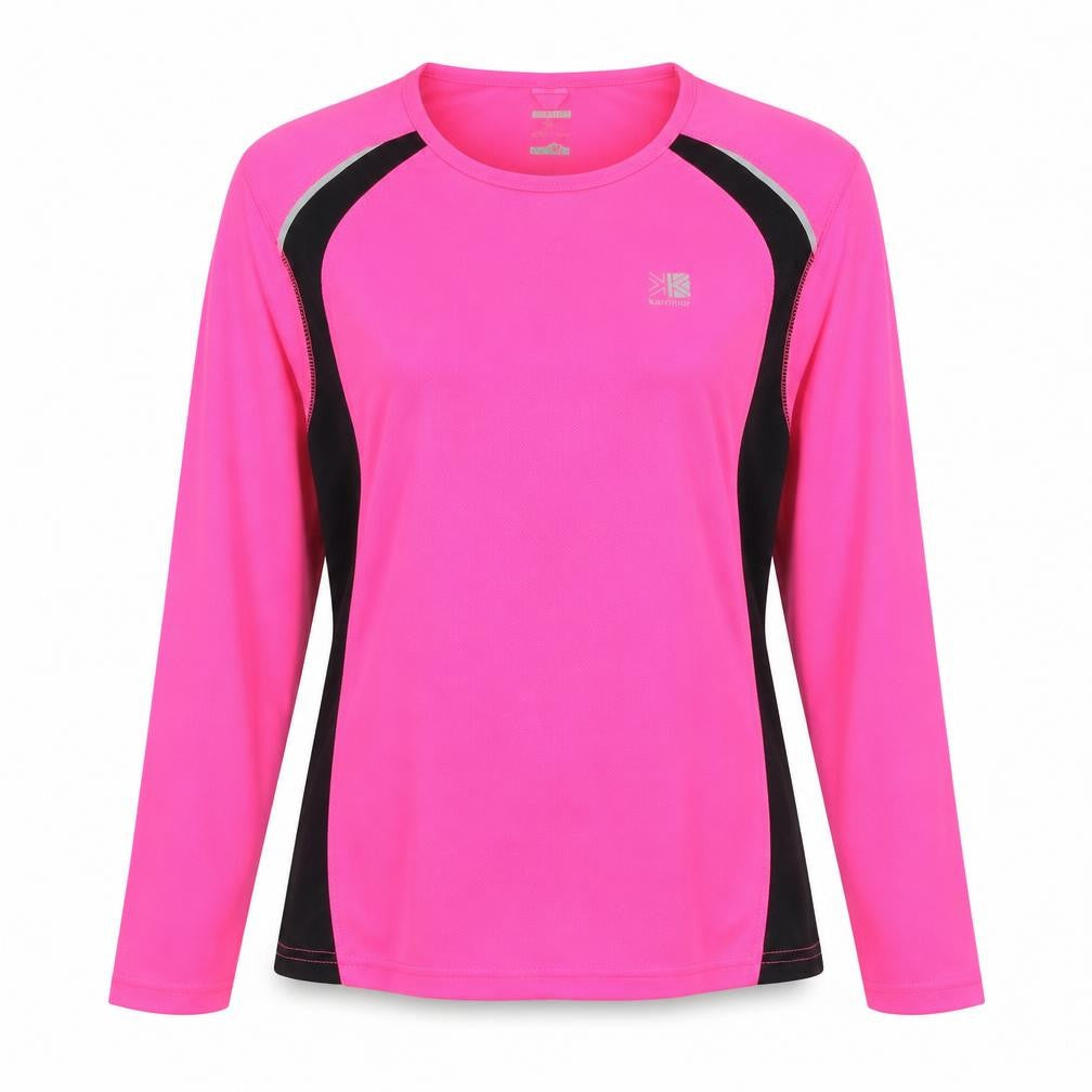 Karrimor Women's Pink/Black Run Top Long Sleeve Size 14