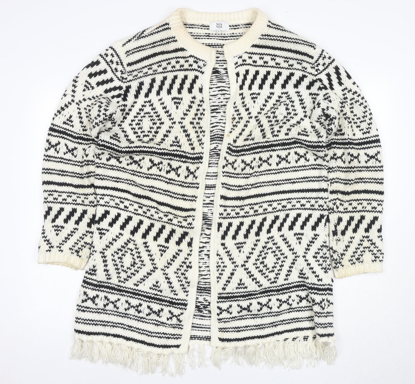 Noa Noa Women's Black & White Cardigan S