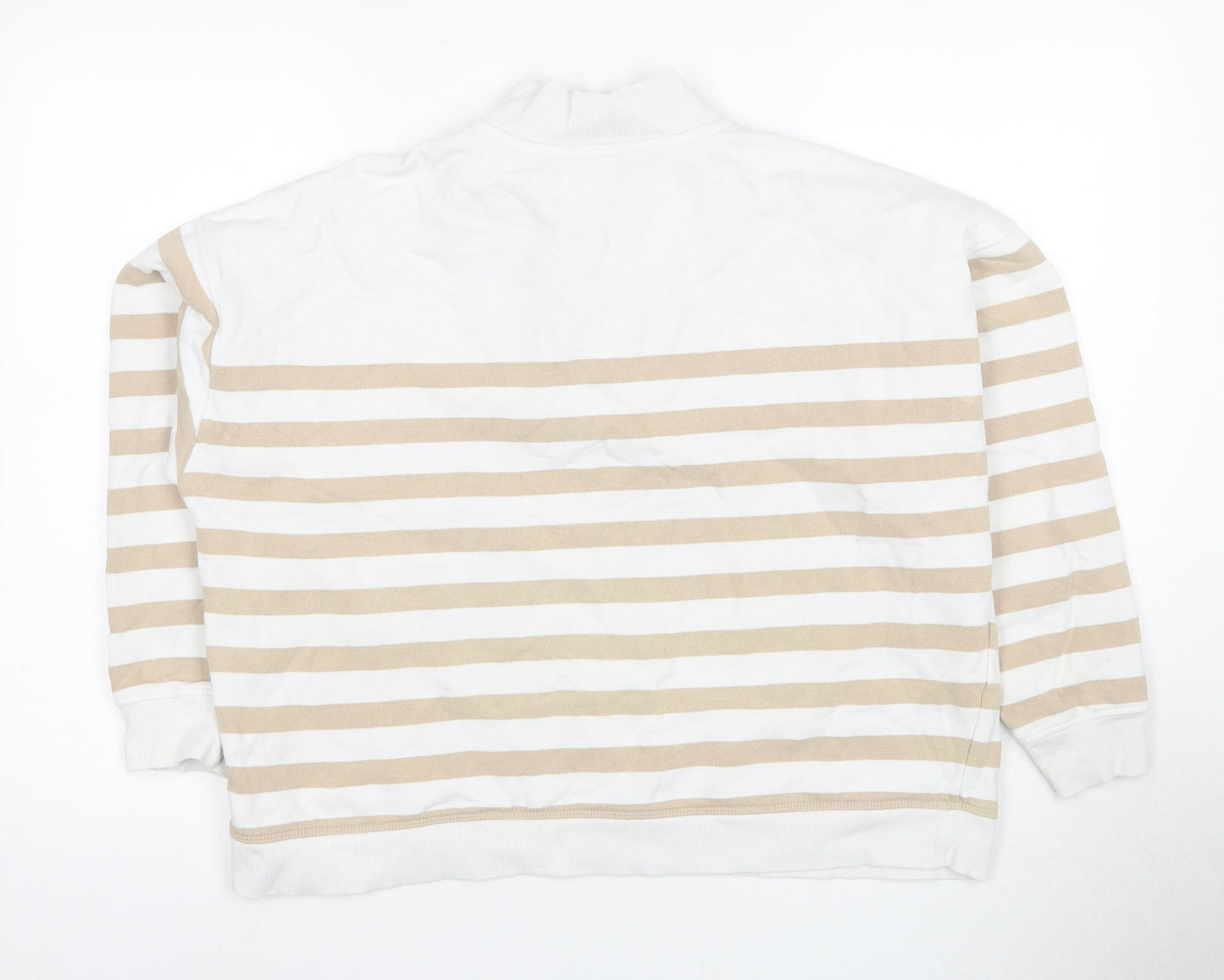Marks and Spencer Women's Ivory Striped Pullover Sweatshirt 16