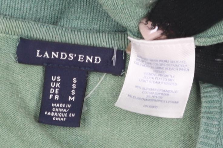 Lands' End Green Women's Crew Neck T-Shirt S