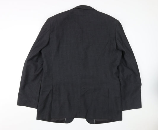 Dehavilland Men's Black Regular Fit Suit Jacket Size 44R