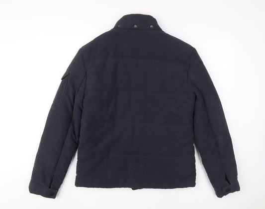 Koton Men’s Blue Puffer Jacket M Autumn-Winter
