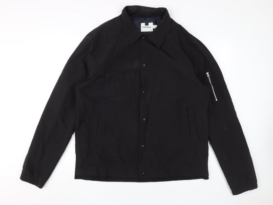 Topman Men's Black XL Zipped Casual Jacket