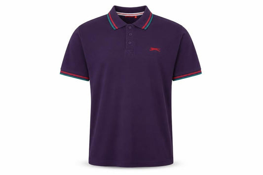 Slazenger Mens Purple Short Sleeve Polo Shirt L