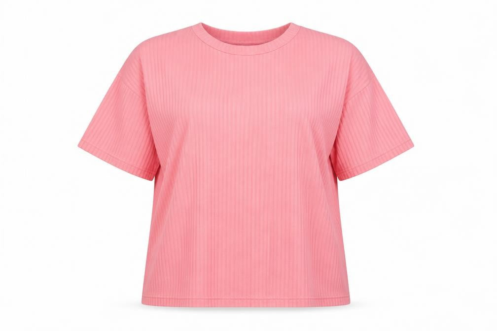 Womens UK Size 20 Leisure Pink Polyester Blend T-Shirt