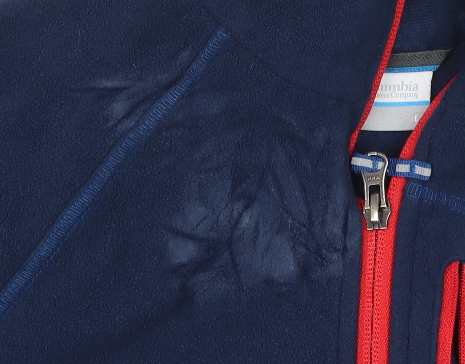 Columbia Boys Blue Fleece Jacket - Large, Full Zip, Casual Wear