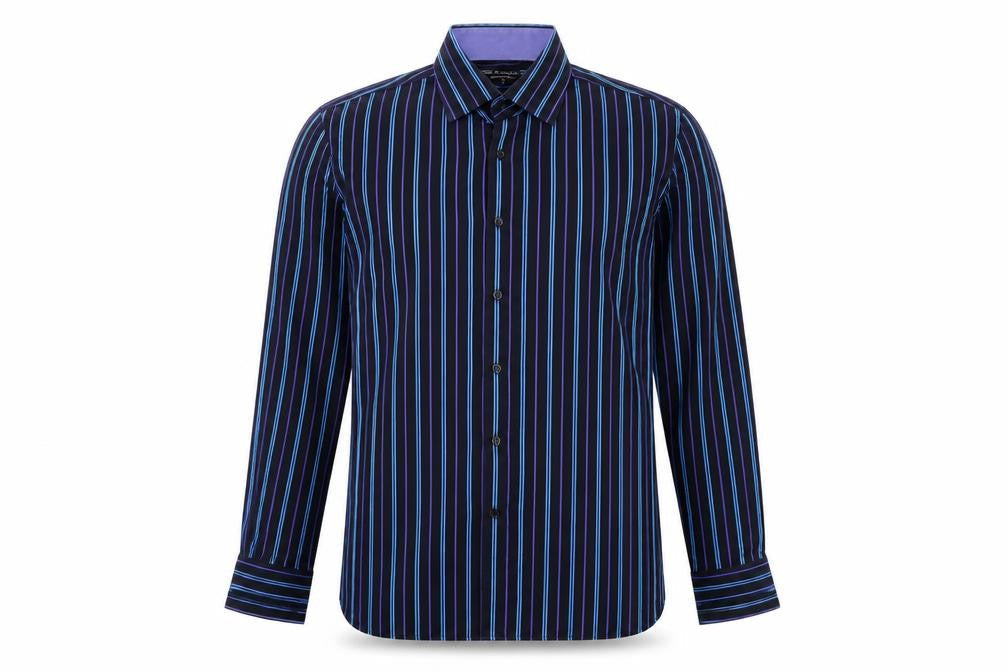 Marks and Spencer Men's Multicoloured Striped Shirt