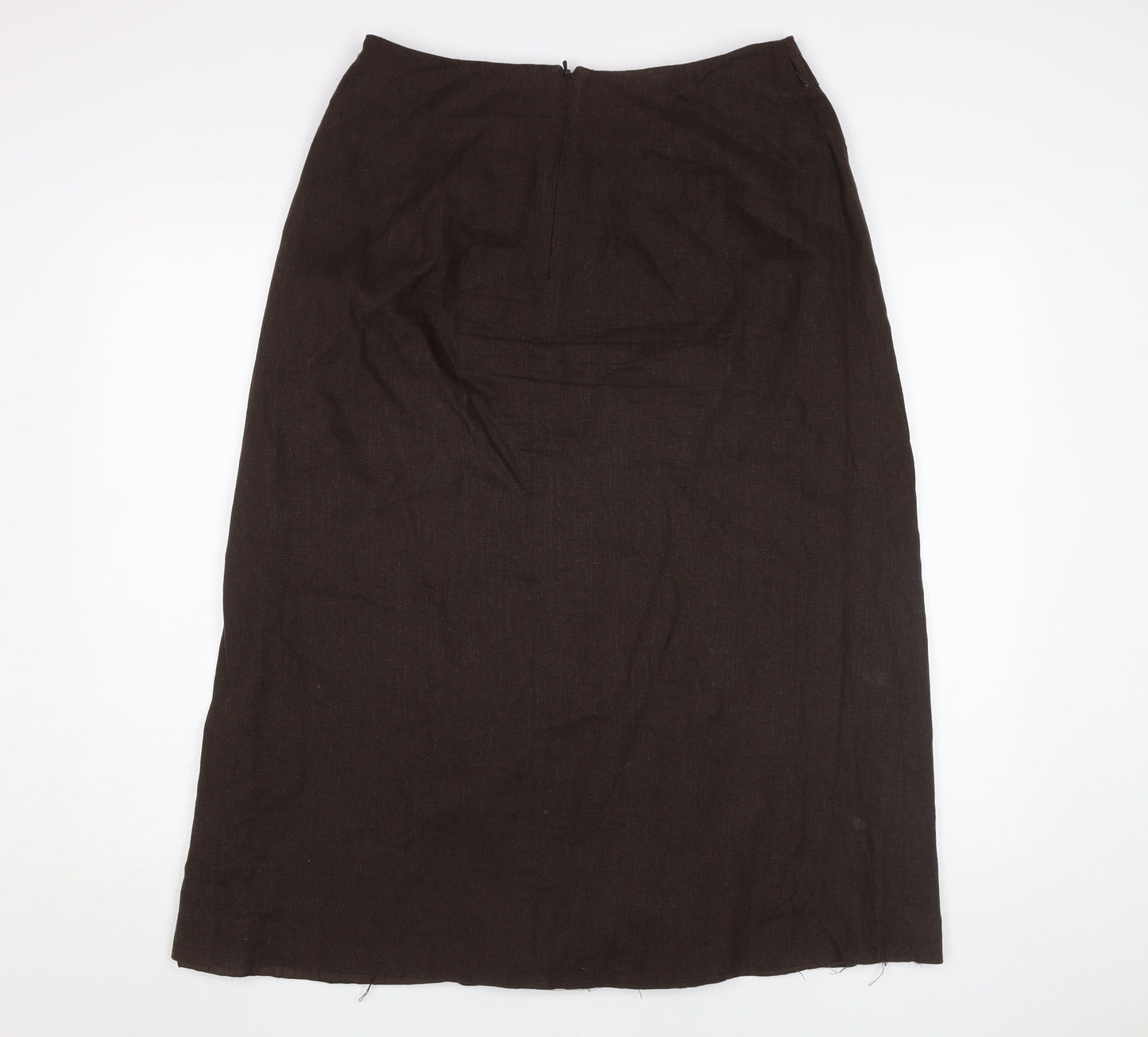 Style by EWM Women's Brown Midi Pencil Skirt Size 14