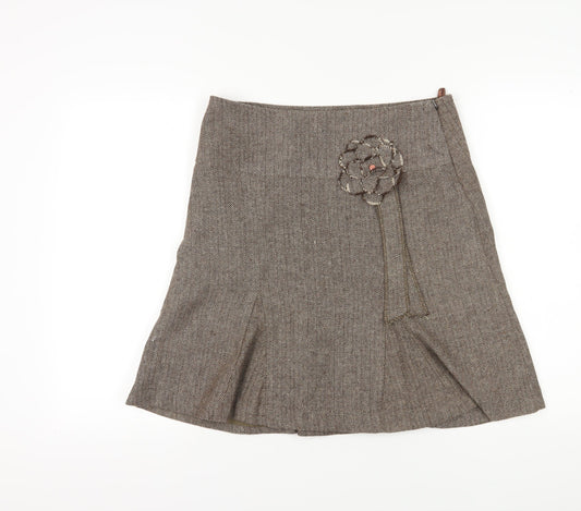 Dickies Women's Brown A-Line Knee Length Skirt M
