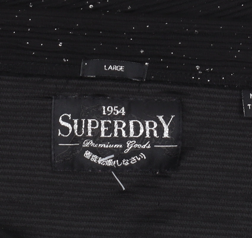 Superdry Women's Black Glitter Pencil Skirt - Large