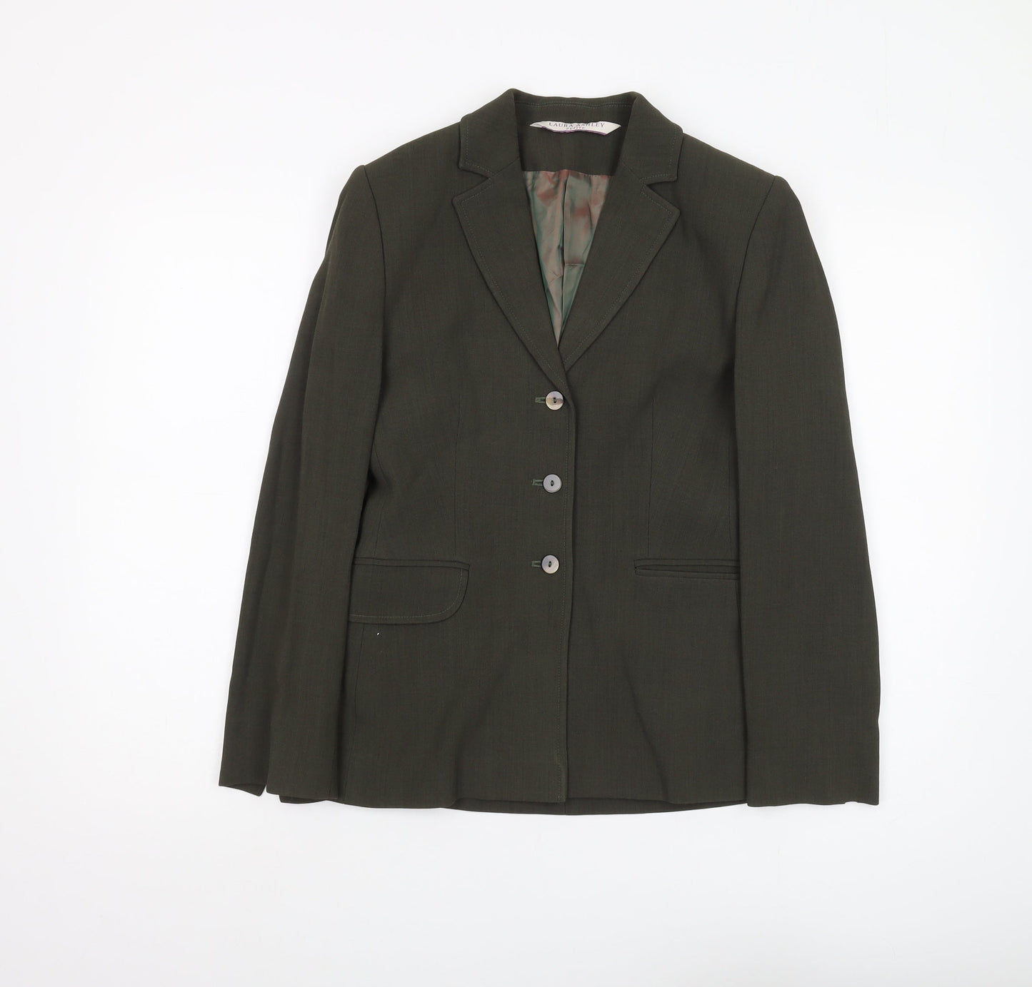 Laura Ashley Women's Green Suit Jacket Size 10 Petites