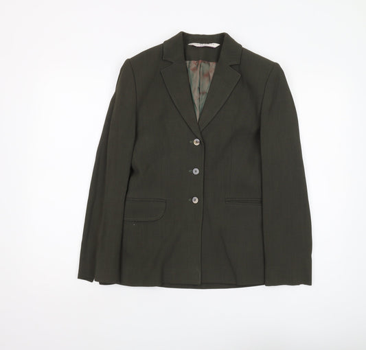Laura Ashley Women's Green Suit Jacket Size 10 Petites